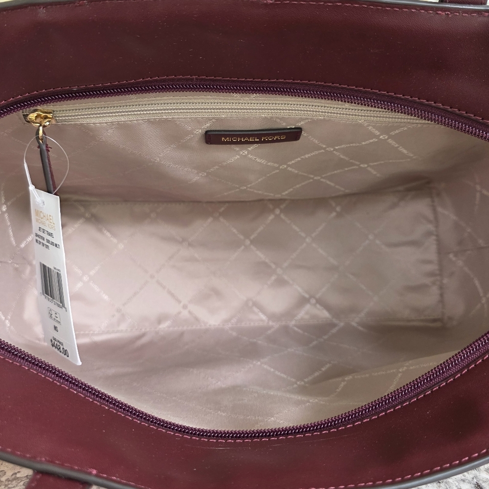 Michael Kors Jet Set Color-Block Logo Medium Tote - Picture 5 of 9